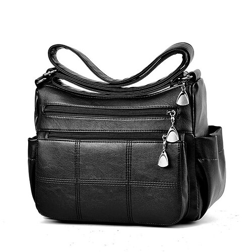 

Women's Work Bag Crossbody Bag Shoulder Bag PU Leather Daily Office & Career Black
