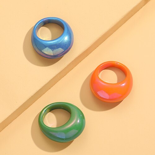 

1pack Ring For Women's Daily Holiday Festival Resin Geometrical