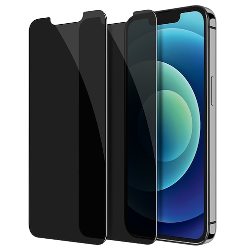 

2 Pack Privacy Screen Protector for iPhone 12 / iPhone 12 Pro (6.1 Inch)Anti-Spy Tempered Glass Bubble Free Case Friendly Scratch Proof