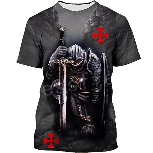 

Men's Unisex T shirt Tee Graphic Prints Human Crew Neck Black / Gray 3D Print Outdoor Street Short Sleeve Print Clothing Apparel Vintage Sports Designer Casual / Summer / Summer