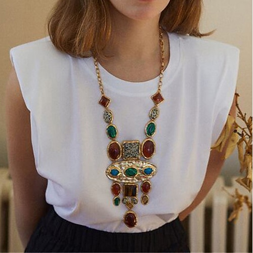 

Women's necklace Vintage Outdoor Multicolor Necklaces