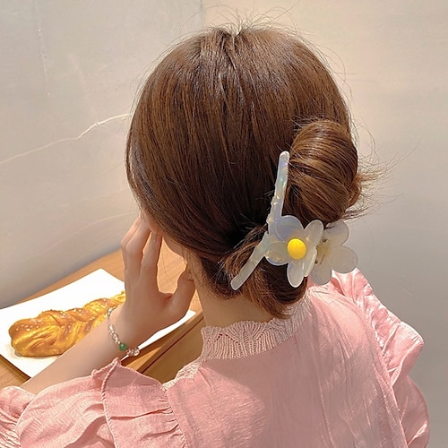

Kids Girls' Sweet Daily Floral Polyester Hair Accessories Light gray One-Size