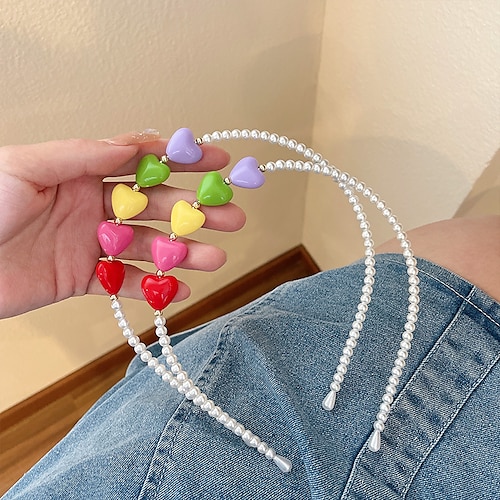 

Kids Girls' Sweet Daily Heart Heart Hair Accessories Colorful / Rainbow