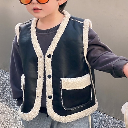 

Kids Boys Coat Outerwear Plain Coat School Active Cute ArmyGreen Black Brown Winter Fall 2-6 Years