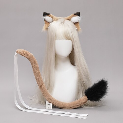 

Cosplay Tiger Ears Clip Tail Kit DIY Material Christmas Decoration Photography PropsDIY Headwear