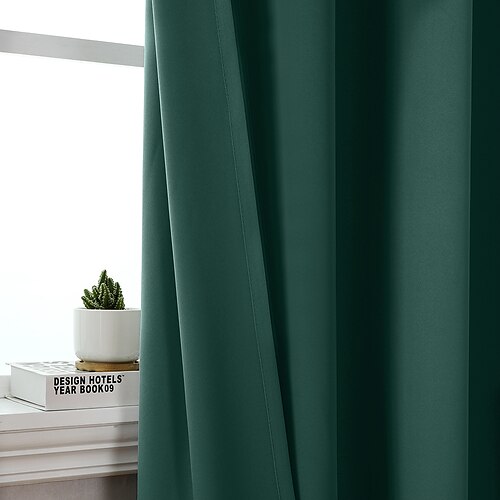 

Blackout Curtain Blinds Solid Thermal Insulated Window Treatment Blackout Drapes for Bedroom 1 Panel