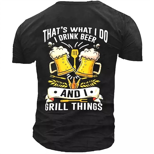 

Men's Unisex T shirt Tee Letter Graphic Prints Crew Neck Green Black Blue Gray Short Sleeve 3D Print Outdoor Street Print Tops Sports Designer Casual Big and Tall / Summer / Summer