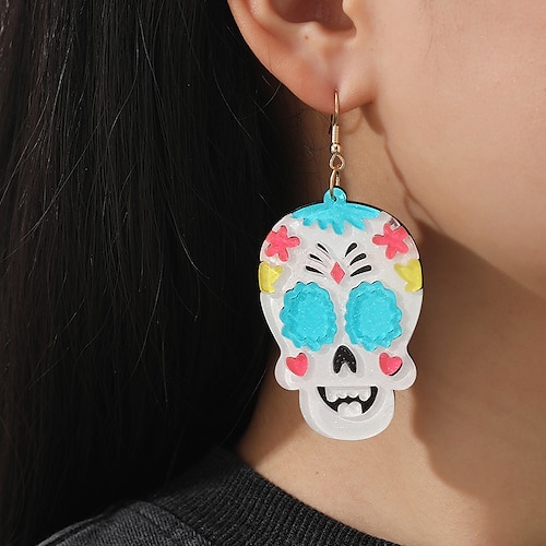 

1 Pair Drop Earrings Earrings For Women's Halloween Daily Festival Acrylic Resin Geometrical Holiday Fashion Birthday