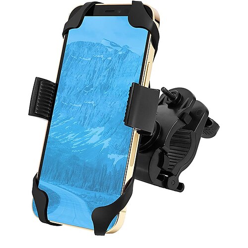 

StarFire Bike Phone Mount - Adjustable Handlebar of Motorcycle Phone Mount for Electric Mountain Scooter and Dirt Bikes - Bike Phone Holder Compatible w/ iPhone Android Cell Phones