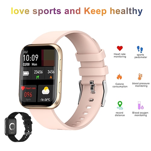 

GX08 Smart Watch 1.7 inch Smartwatch Fitness Running Watch Bluetooth Pedometer Call Reminder Activity Tracker Compatible with Android iOS Men Women Waterproof Long Standby Message Reminder IP 67 42mm