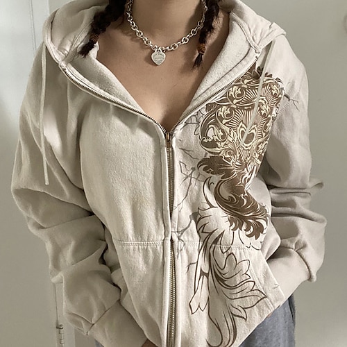 

Spicy Girls Punk & Gothic Y2K Year 2000 Masquerade Hoodie Women's Japanese Cosplay Costumes Beige