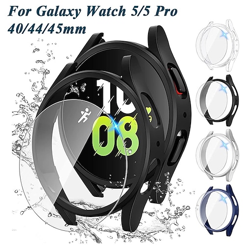 

[11Pack] Watch Case with Screen Protector Compatible with Samsung Galaxy Watch 5 40mm / Watch 5 44mm / Watch 5 Pro 45MM Scratch Resistant Rugged Bumper Full Cover Tempered Glass / Hard PC Watch Cover