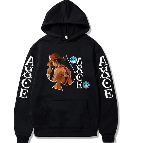 

Inspired by One Piece Portgas D. Ace Hoodie Cartoon Manga Anime Front Pocket Graphic Hoodie For Men's Women's Unisex Adults' Hot Stamping 100% Polyester