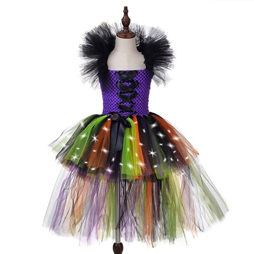 

Kids Little Girls' Dress Color Block A Line Dress Performance Halloween Purple Sleeveless Princess Beautiful Dresses Halloween Spring Summer Regular Fit 2-6 Years