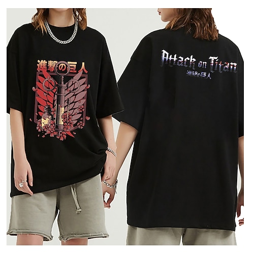 

Inspired by Attack on Titan Survey Corps T-shirt Cartoon Manga Anime Classic Street Style T-shirt For Men's Women's Unisex Adults' Hot Stamping 100% Polyester
