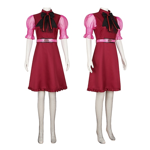 

Monster High Draculaura Dress Cosplay Costume Women's Movie Cosplay Cosplay Halloween Red Dress Halloween Carnival Masquerade Polyester