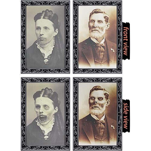 

3 Panels Halloween People Prints Posters/Picture Face Changer Photo Frame Wall Art Wall Hanging Gift Home Decoration Rolled Canvas No Frame Unframed Unstretched