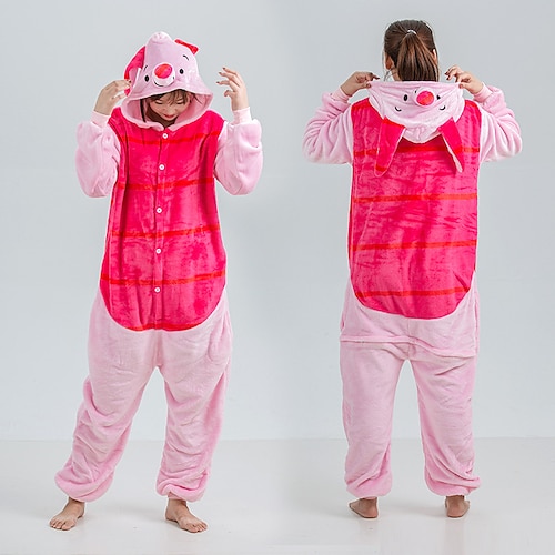 

Kid's Adults' Kigurumi Pajamas Piggy / Pig Character Onesie Pajamas Flannel Fabric Cosplay For Men and Women Boys and Girls Carnival Animal Sleepwear Cartoon Festival / Holiday Costumes