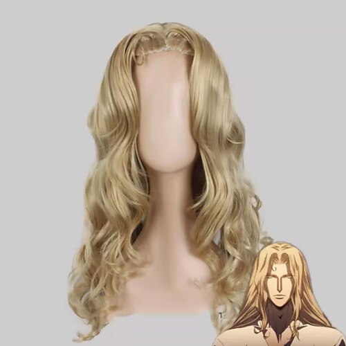 

Castlevania Alucard Brownish Blonde Styled Halloween Cosplay Party Wigs