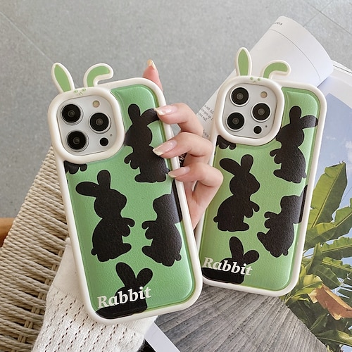 

Phone Case For Apple Back Cover Classic Series iPhone 14 Pro Max 14 Plus 13 12 11 Pro Max Mini SE Bumper Frame Soft Edges Non-Yellowing Animal 3D Cartoon TPU PC