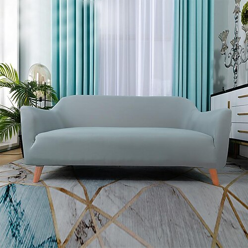 

Milk Silk Brushed Sofa Cover Solid Color Elastic Cloth Sofa Can Be Used For 2 People 3 People Cover Towel Resistant To Dirt