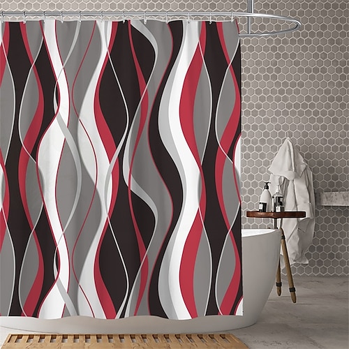 

Waterproof Fabric Shower Curtain Bathroom Decoration and Modern and Classic Theme.The Design is Beautiful and DurableWhich makes Your Home More Beautiful.