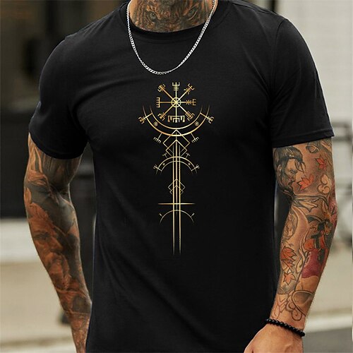 

Men's Unisex T shirt Tee Machine Crew Neck Black Print Outdoor Street Short Sleeve Print Clothing Apparel Sports Designer Casual Big and Tall / Summer / Summer