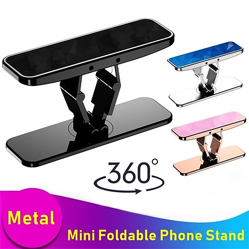 

Universal Metal Phone Stand 360 Rotate Kickstand Adjustable Mini Folding Desk Mount Holder for iPhone Samsung Phone Ipad Tablet