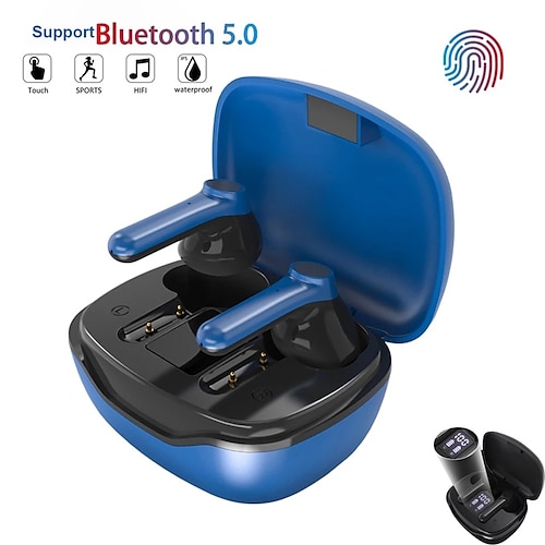 

Wireless Bluetooth 5.0 Earphones Deep Bass IPX7 Waterproof Earbuds 9D Stereo Sports Earbuds With Mic Charging Box