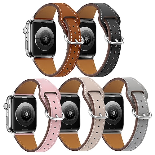 

1PC Smart Watch Band Compatible with Apple iWatch 38/40/41mm 42/44/45/49mm PU Leather Adjustable Breathable Quick Release Leather Loop for iWatch Smartwatch Strap Wristband for Series 8 7 6 5 4 3 2 1