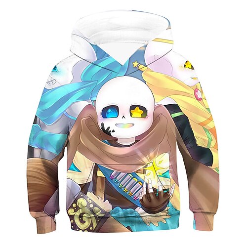 

Kids Boys Hoodie Graphic Outdoor 3D Print Long Sleeve Pocket Fashion 3-12 Years Winter Multicolor