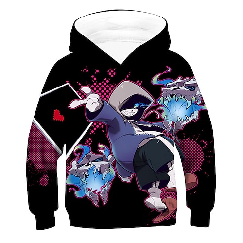 

Kids Boys Hoodie Graphic Outdoor 3D Print Long Sleeve Pocket Fashion 3-12 Years Winter Multicolor