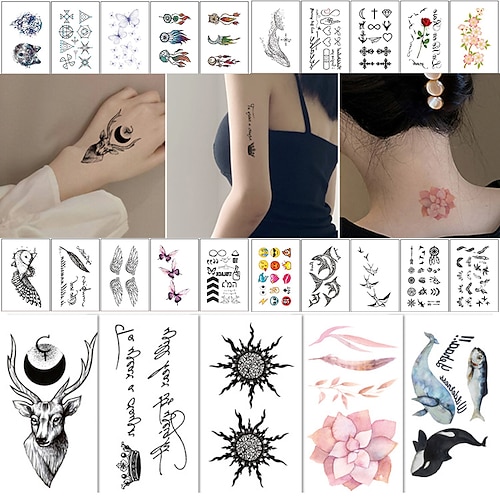 

3D Daisy Temporary Tattoos for Women Girls Flowers Fake Tattoos Body Art Stickers for Hand Neck Wrist Arm 25 Sheets