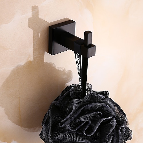 

Crochet mural noir crochet de robe en acier inoxydable vêtements de chambre crochet multifonction pour salle de bainamp; cuisine