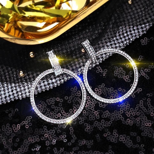 

1 Pair Hoop Earrings For Women's Formal Gift Date Alloy Vintage Style