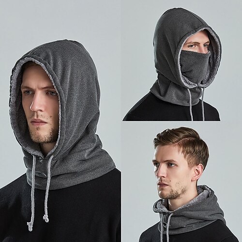 

Windproof Thermal Hat Hooded Neck Warmer Outdoor Sport Hiking Scarves New Fashion Warm Cap Winter Men Women Hats