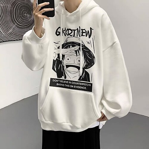 

Inspired by One Piece Film: Red Monkey D. Luffy Hoodie Cartoon 100% Polyester Anime Front Pocket Graphic Hoodie For Men's / Women's / Couple's