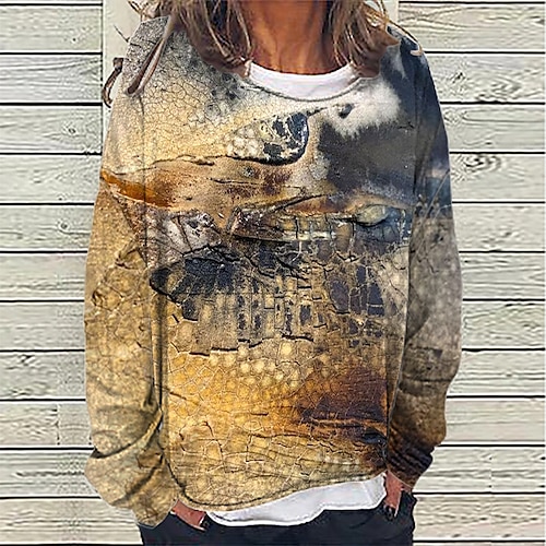 

Women's Sweatshirt Pullover Graphic Print Daily Sports 3D Print Active Streetwear Hoodies Sweatshirts Loose Fit Green Purple