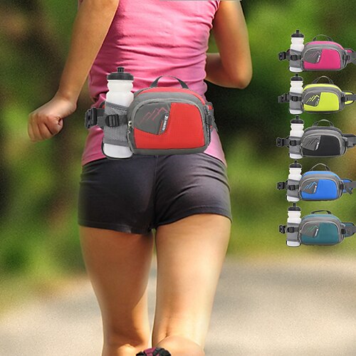 

Waist Bag / Pack Running Pack for Running Jogging Bike / Cycling Recreational Cycling Sports Bag Adjustable Waterproof Portable with Water Bottle Holder Nylon Lycra Spandex Men's Women's Running Bag