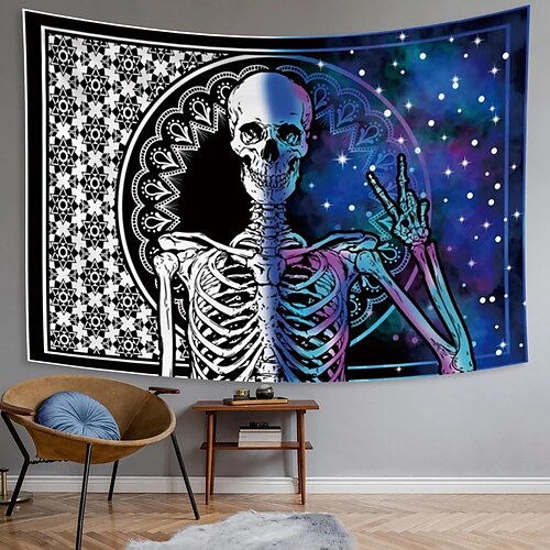 

Halloween Party Wall Tapestry Art Decor Blanket Curtain Hanging Home Bedroom Living Room Decoration Polyester Pumpkin Bat Witch Castle
