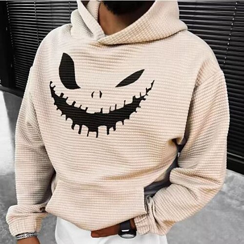 

Men's Pullover Hoodie Sweatshirt Khaki Hooded Graphic Print Grimace Sports Outdoor Streetwear Designer Casual Big and Tall Spring Clothing Apparel Hoodies Sweatshirts Long Sleeve / Winter / Fall