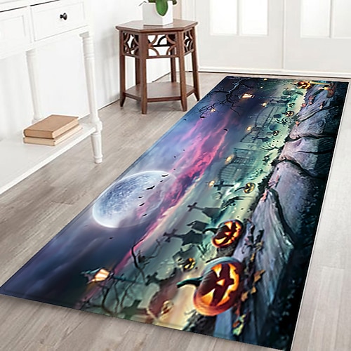 

Halloween Decoration Doormat,Flannel Fabric Floor Mat,Indoor Outdoor Doormat Non Slip, Perfect Greeting Front Door Mat