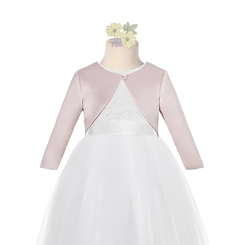 

Châles en Fourrure Châles Châles Enfants Couleur pleine Princesse manche longue Fausse Fourrure Boléros de Mariage Avec Couleur Pure Pour Mariage Hiver