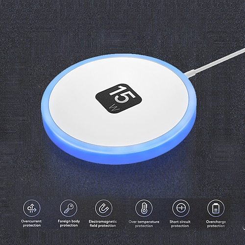 

Wireless Charger, Qi-Certified 15W Max Fast Wireless Charging Pad Compatible with iPhone charger Samsung Galaxy charger