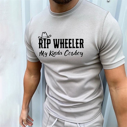 

Men's T shirt Tee Cool Shirt Letter Crew Neck Print Outdoor Street Short Sleeve Print Clothing Apparel Sports Designer Casual Novelty