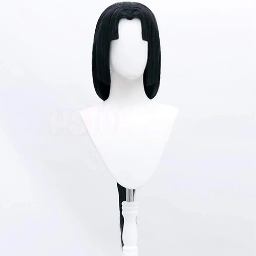 

Brand Identity v cosplay Red Butterfly Rashomon Geisha Michiko long Wig Black and white dual color Free brand hair net