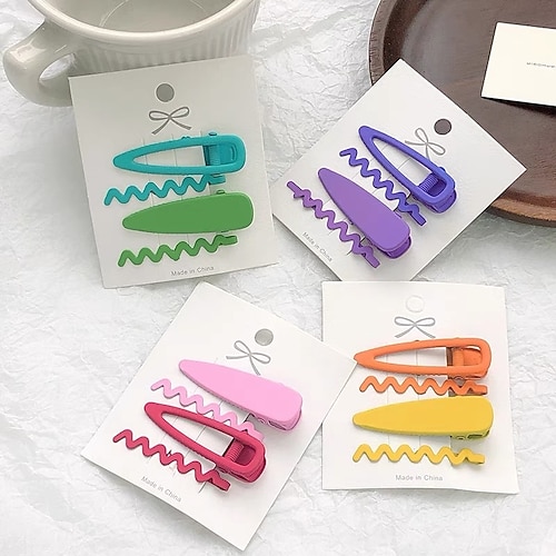 

Kids Girls' Sweet Daily Geometric Stylish Hair Accessories Green / Purple / Pink