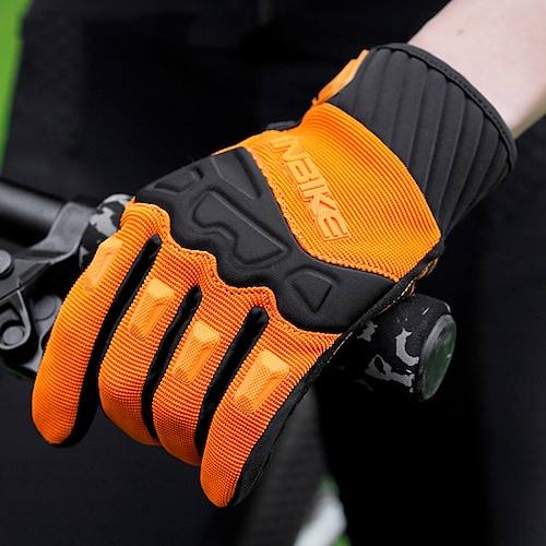 

INBIKE Winter Gloves Bike Gloves Cycling Gloves Touch Gloves Winter Full Finger Gloves Anti-Slip Windproof Warm Breathable Sports Gloves Mountain Bike MTB Outdoor Exercise Yellow Orange Grey for