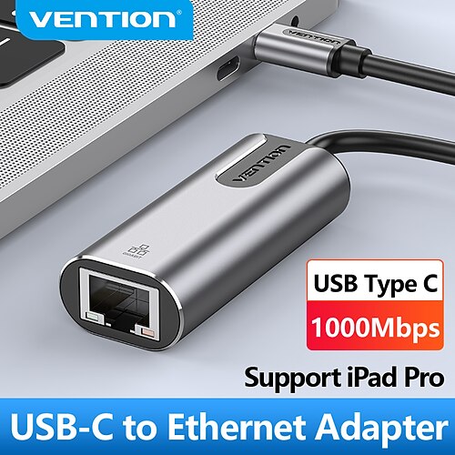 

Vention USB Type C to RJ45 Ethernet Adapter for MacBook Pro Samsung Galaxy S9 Type C Network Card