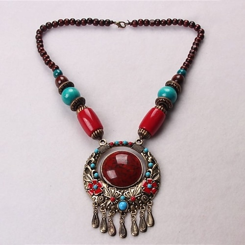 

Women's necklace Ethnic Style Street Flower Necklaces